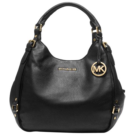 michael kors black leather book bag|Michael Kors black shoulder handbags.